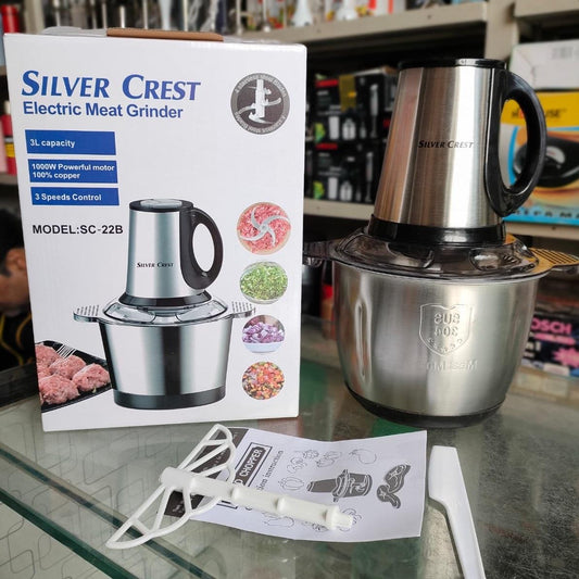 Silver Crest Multi Functions Meat Chopper (3 Litr) Steel Bowl