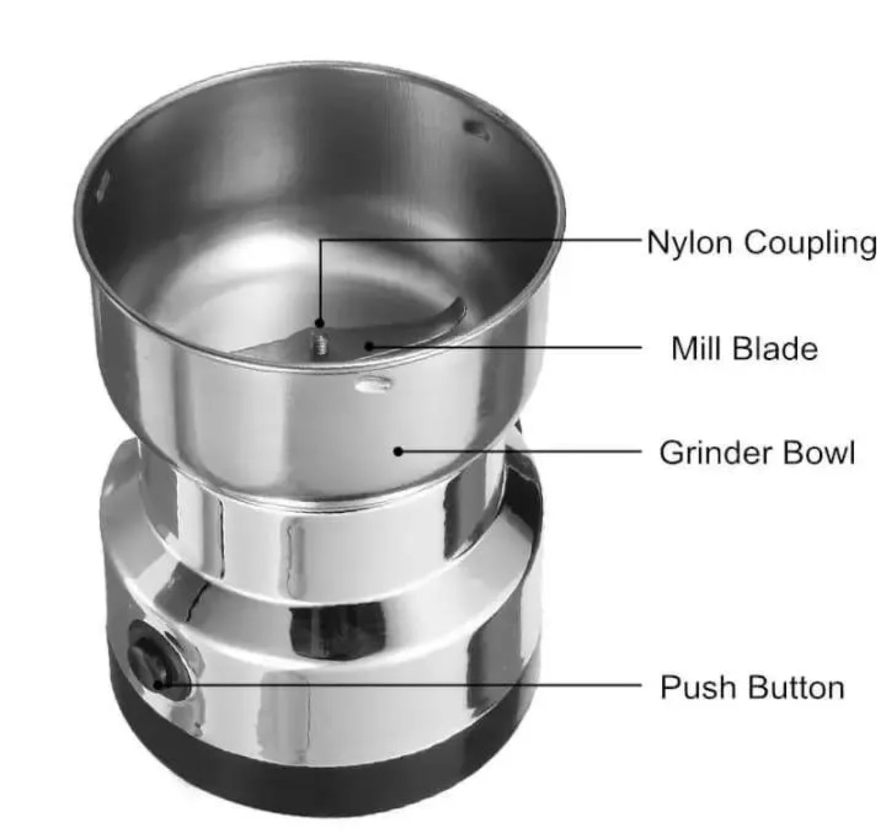 Electric Grinder High Quality Stainless Steel Spices Masala, Nuts, Beans Grinder Powerful Motor