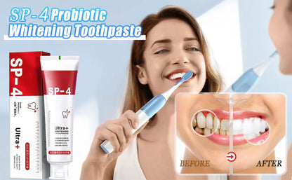 SP4 Oral Care Probiotic Whitening Toothpaste 120g – Shine Brighter, Remove Years of Coffee, Tea & Smoking Stains