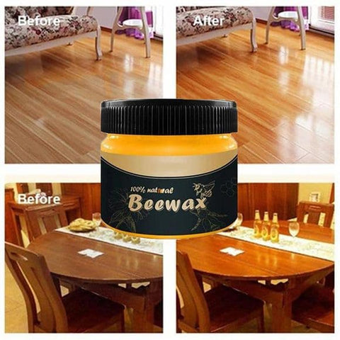 Beeswax Furniture Polish, Natura Wood Seasoning Beewax Polish for Wood & Furniture - Buy 1 Get 1 Free - Free Delivery