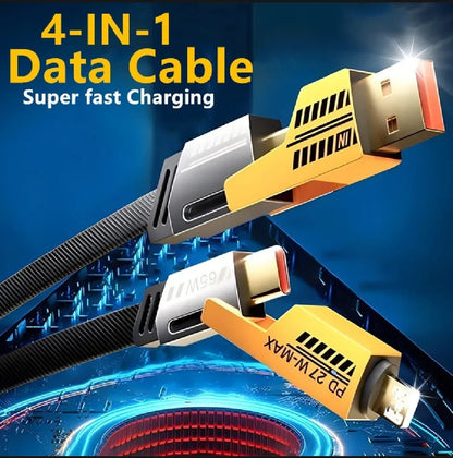 4 in 1 65W Fast Charging USB To Type C PD Cable Fast Charger For All PHONES