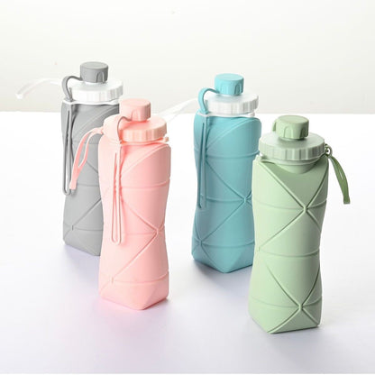(Free Delivery) Foldable Silicone Water Bottle 600ML