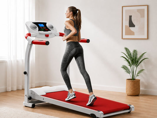 Foldable Electric Treadmill for Home | 1HP Motor 2HP Peak | 120KG Capacity | 1-6KM/H Speed | 3-Level Manual Incline | Pulse Sensor
